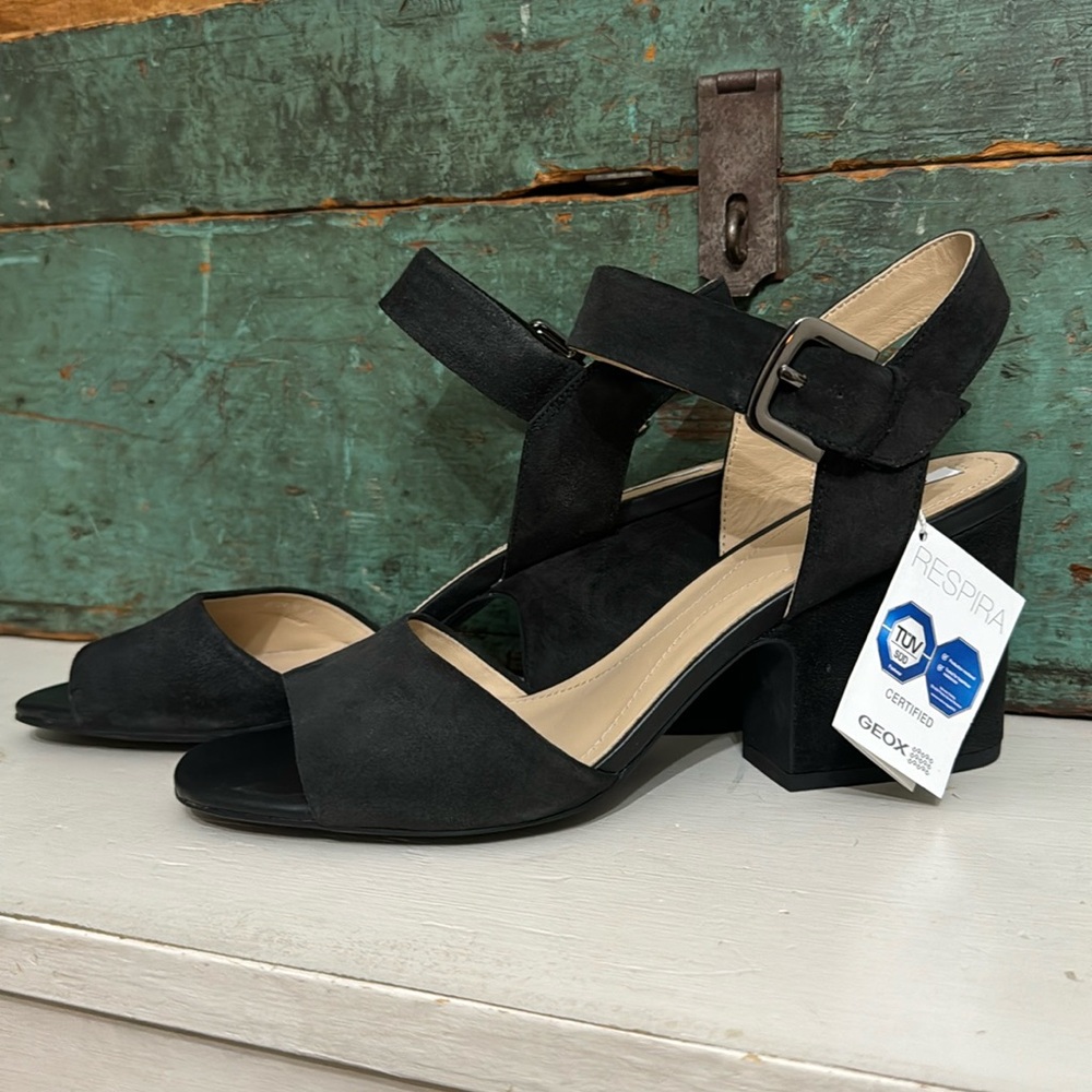 Geox Resipra Black Sandals